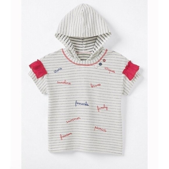 NWT Matilda Jane Blaire Striped Graphic Hoodie Top 14 Years - Picture 2 of 11